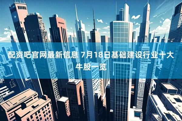 配资吧官网最新信息 7月18日基础建设行业十大牛股一览