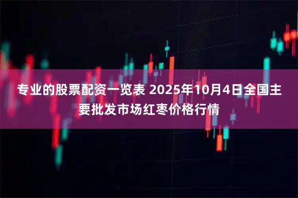 专业的股票配资一览表 2025年10月4日全国主要批发市场红枣价格行情